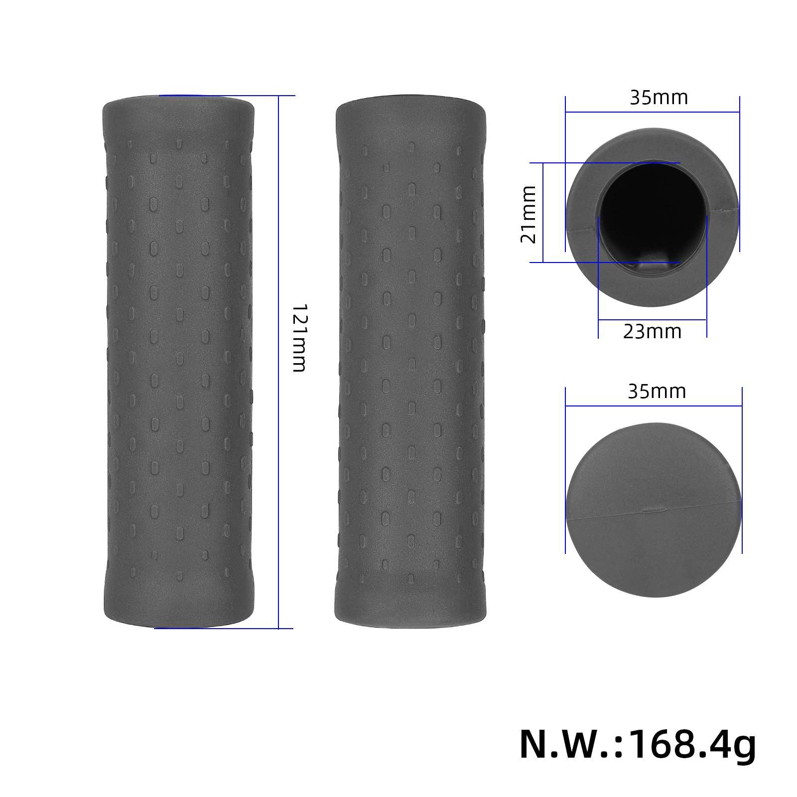Gris couvre-poignées pour Xiaomi Pro trottinette