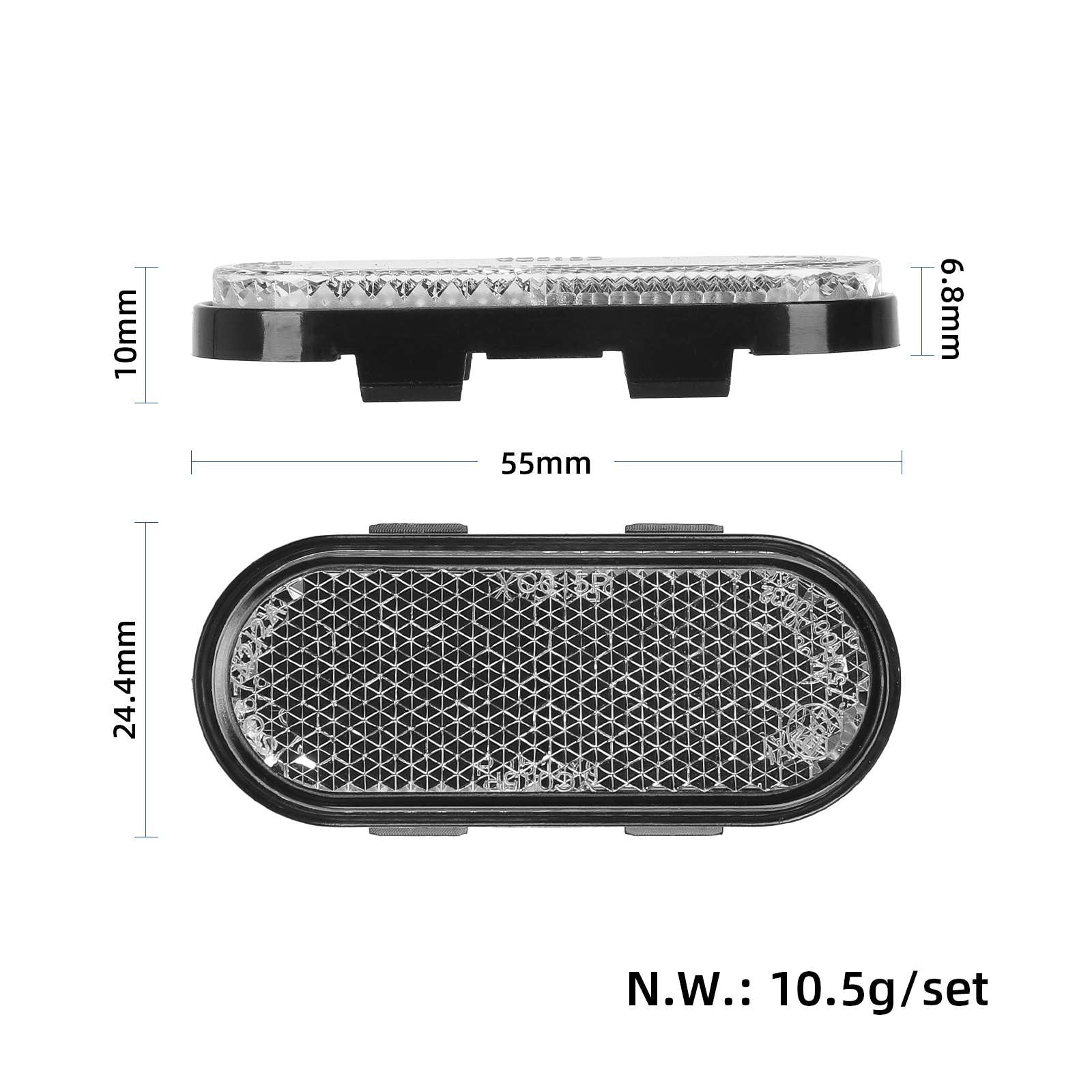 Siliver front catadioptre pour Xiaomi Elite/4Lite(2nd Gen) trottinette
