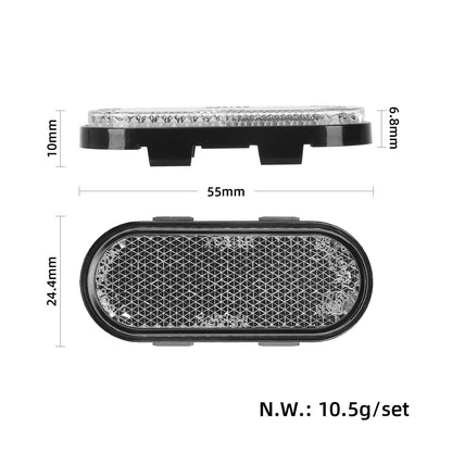 Siliver front catadioptre pour Xiaomi Elite/4Lite(2nd Gen) trottinette