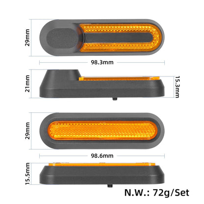 Jaune 4 pcs refitting decorative shells+catadioptre bars pour M365 1S Pro Pro2 et Lite