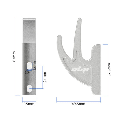 Argent general metal crochet avant pour M5 vis hole