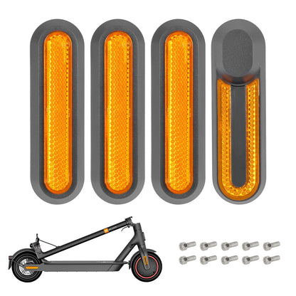 Jaune 4 pcs refitting decorative shells+catadioptre bars pour M365 1S Pro Pro2 et Lite