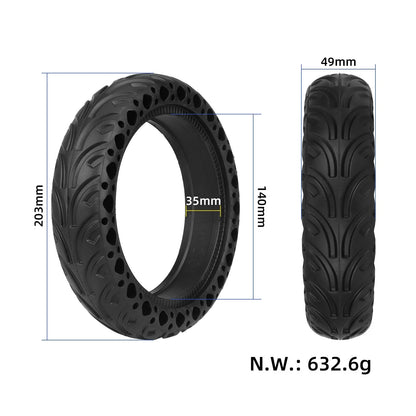 8 1/2*2 Rubber pneu plein(noir)