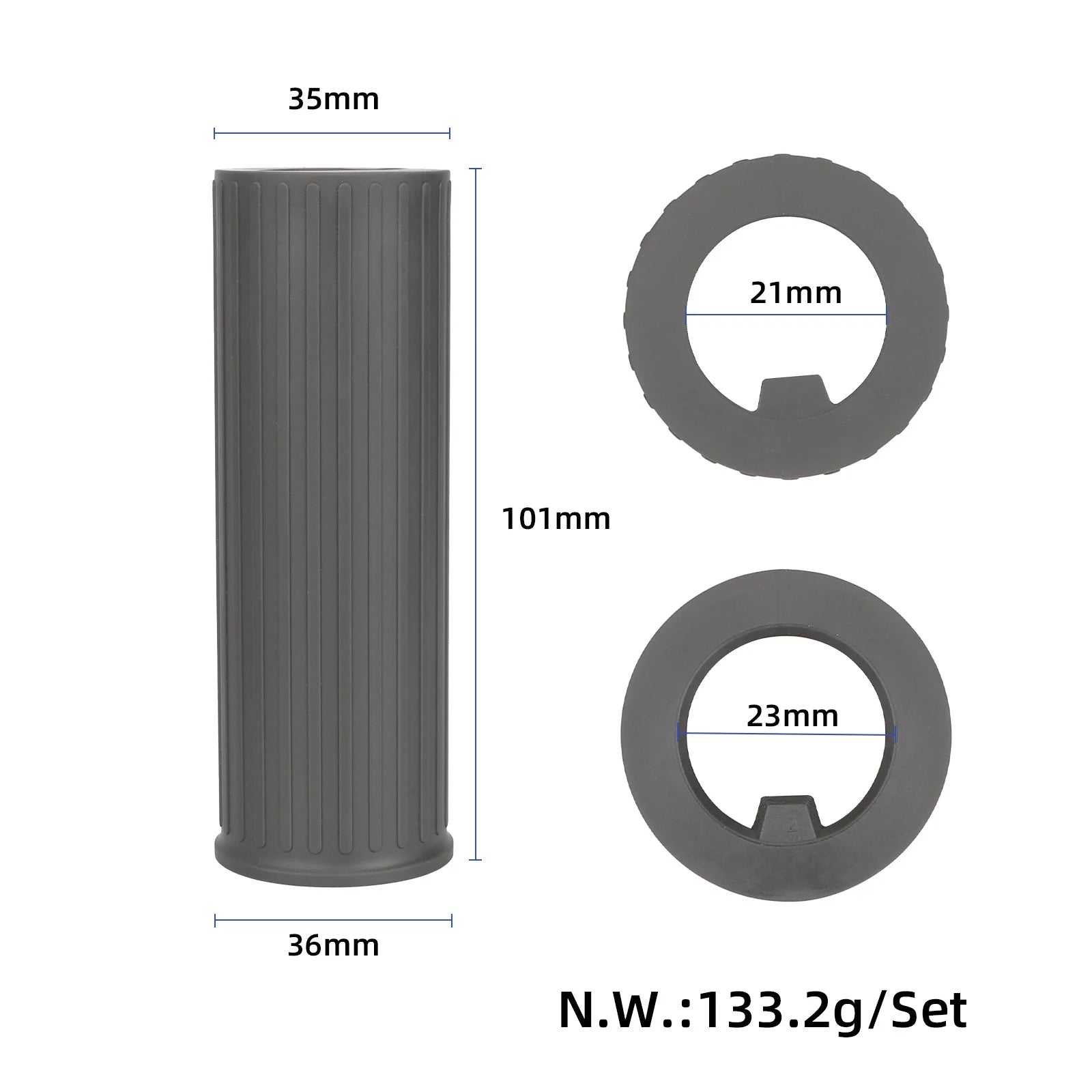 A pair of gris grips pour Xiaomi 5 Plus/Elite