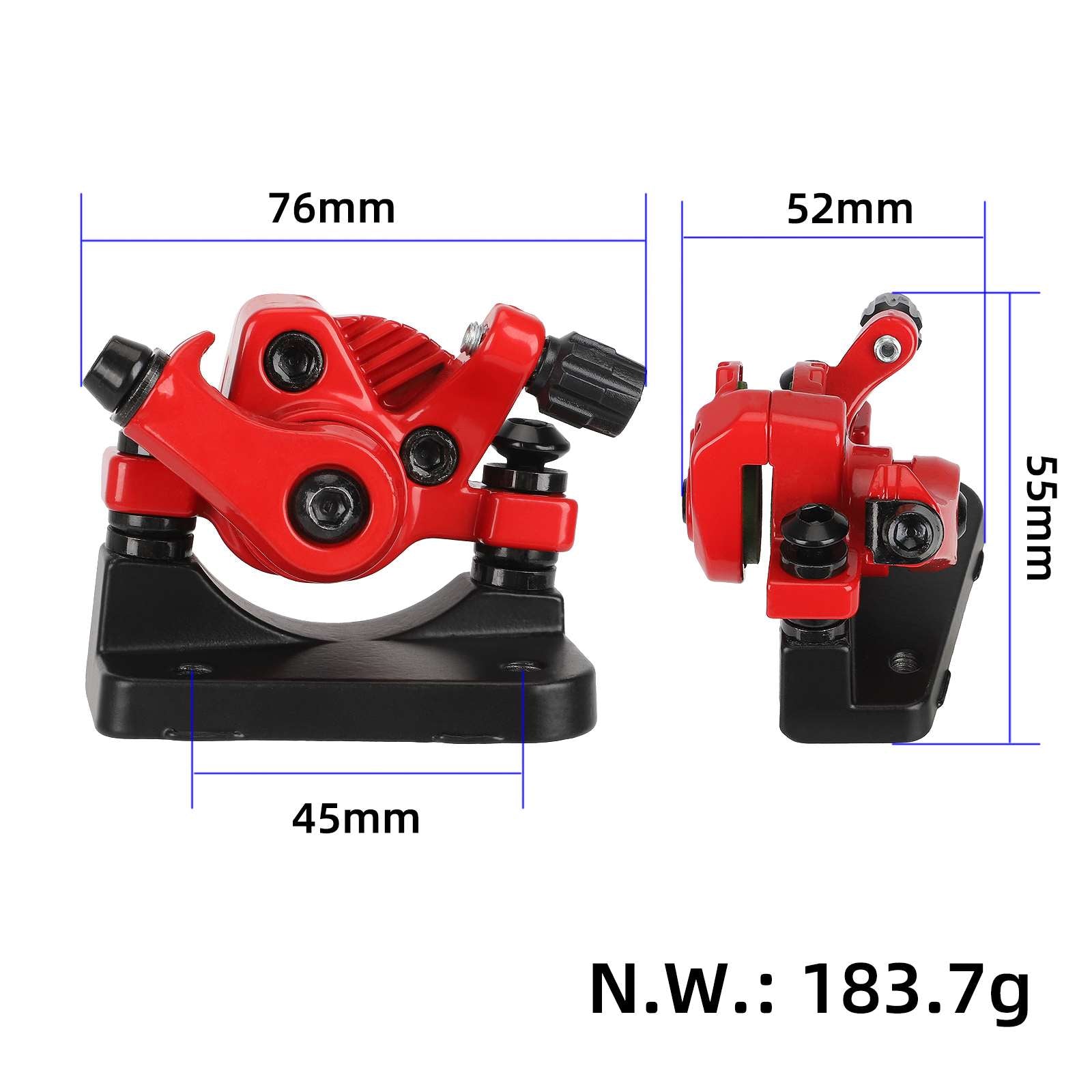 KugooM4 rouge rear frein à disque (top fan type)