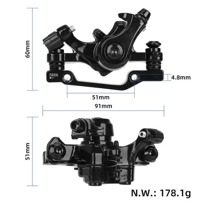 Noir 160mm bike frein à disque