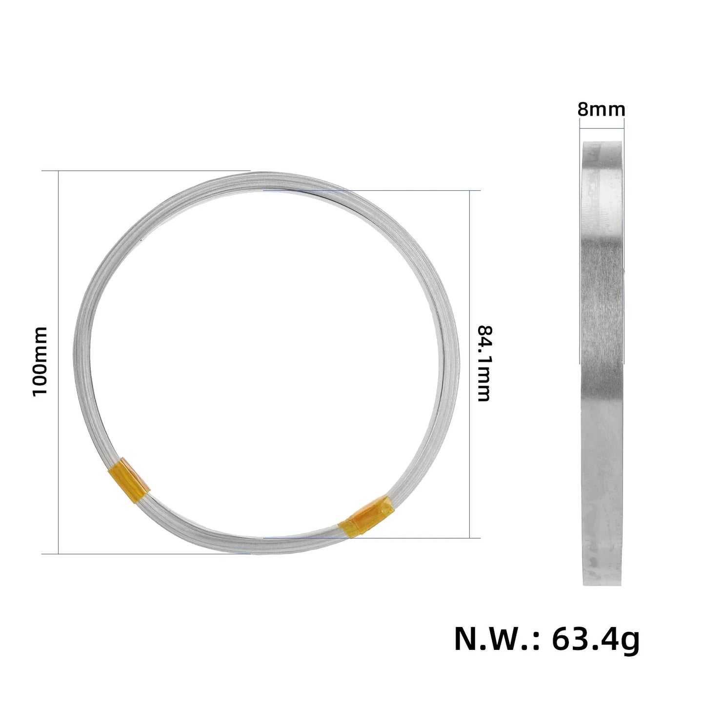 0.1*8mm*10M batterie nickel of plated steel