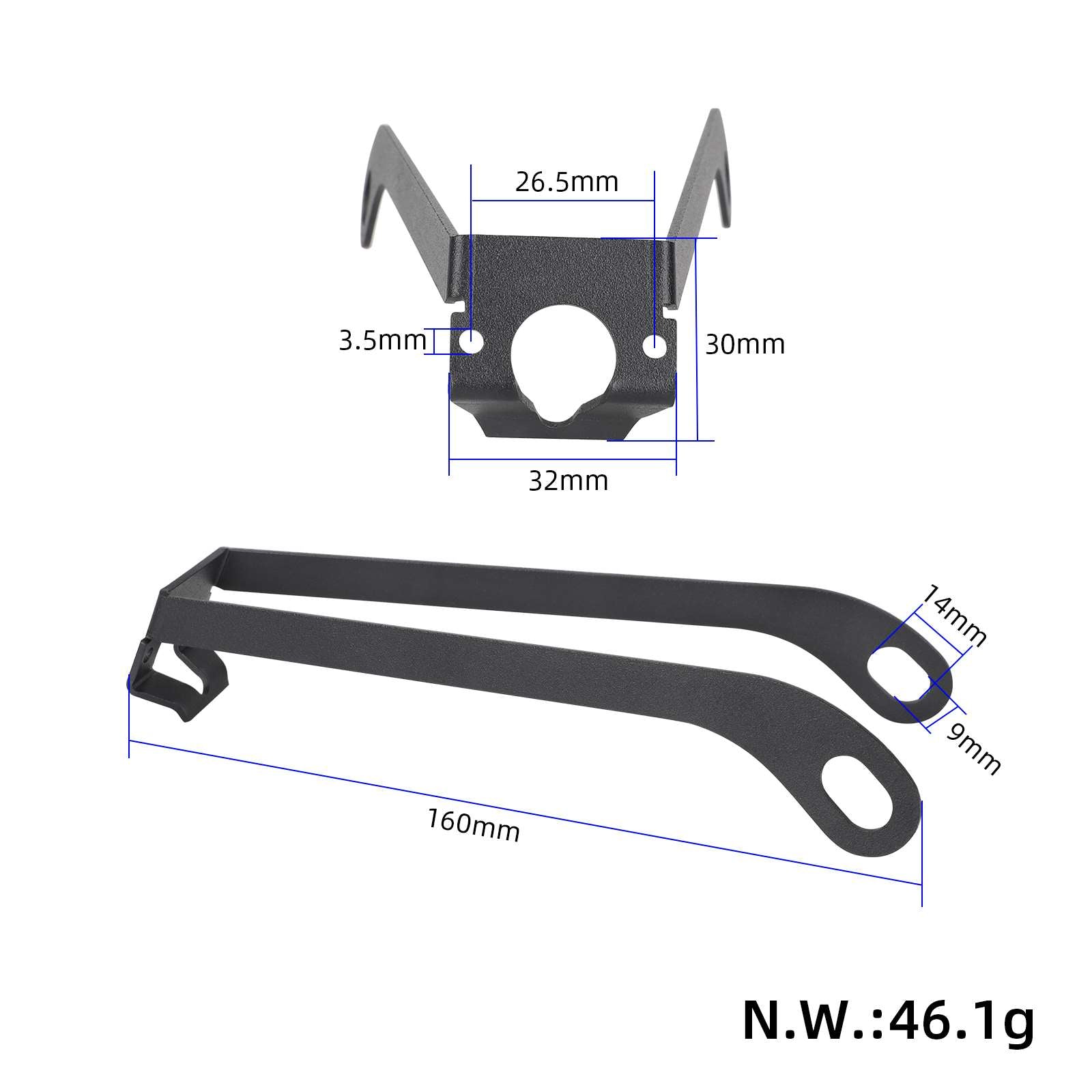 Rouge garde-boue arrière kit avec light, metal bracket et crochet pour M365 Pro/Pro2 trottinette