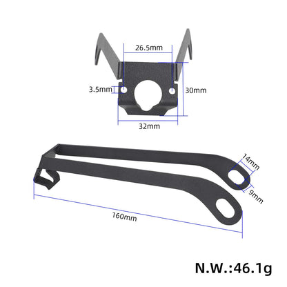 Rouge garde-boue arrière kit avec light, metal bracket et crochet pour M365 Pro/Pro2 trottinette