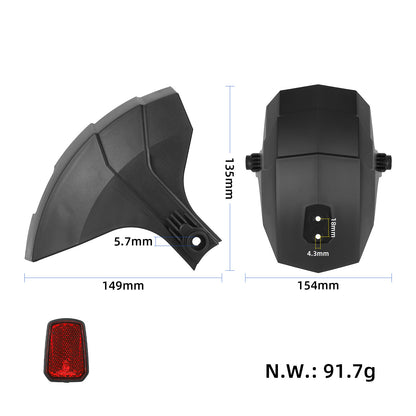 Kukirin G2/G3/G4/Ultra garde-boue arrière avec catadioptre