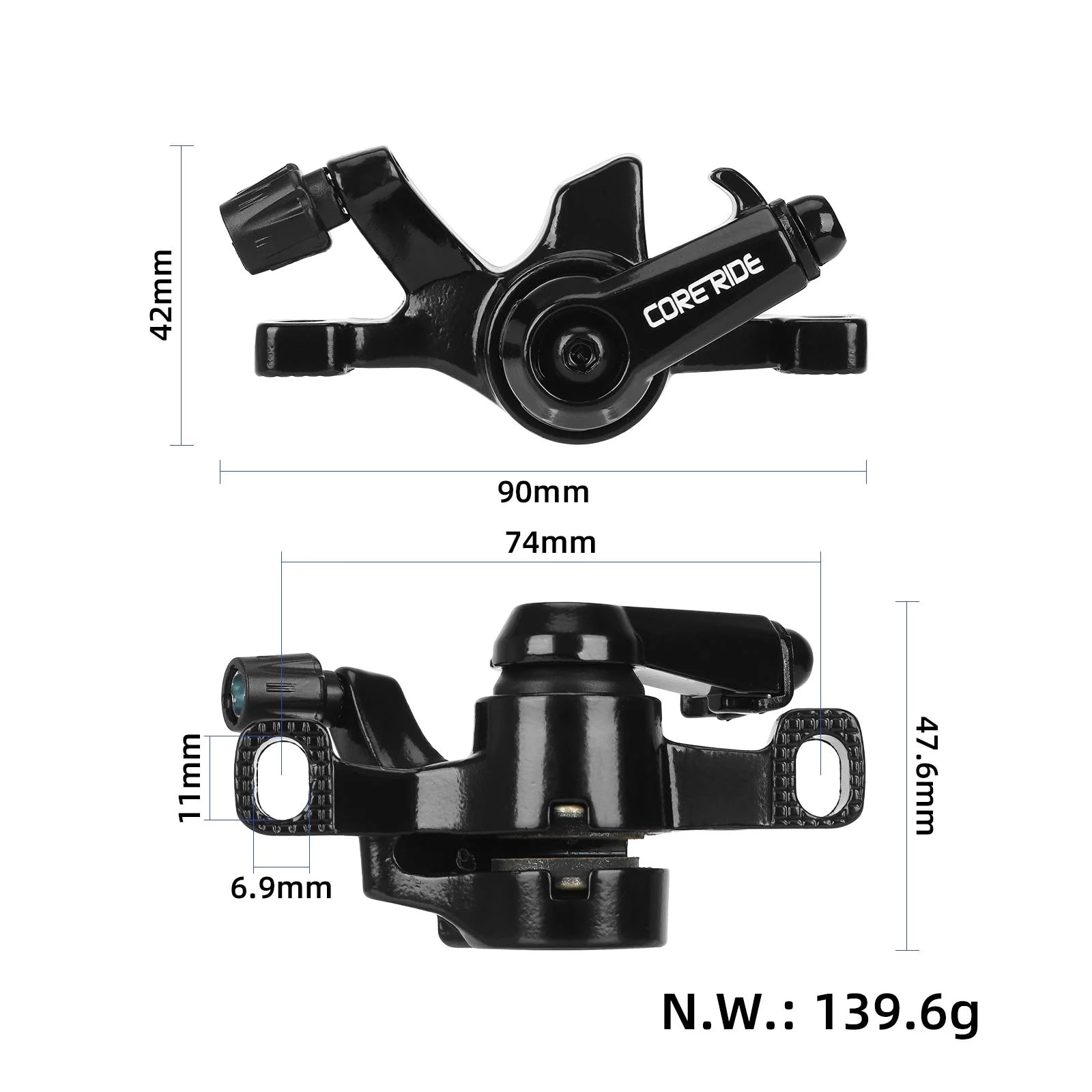 Coreride noir Left Disc étrier de frein