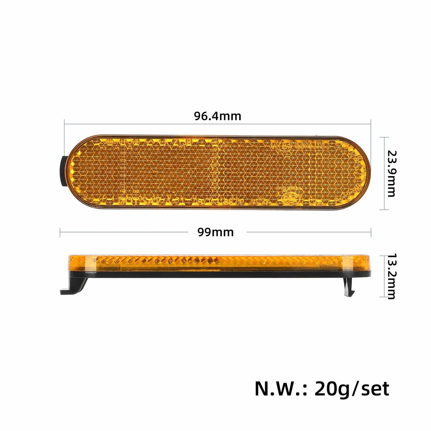 2 pcs jaune réfléchissant blocks pour the rear wheels of Xiaomi 5/5 Pro/5 Max