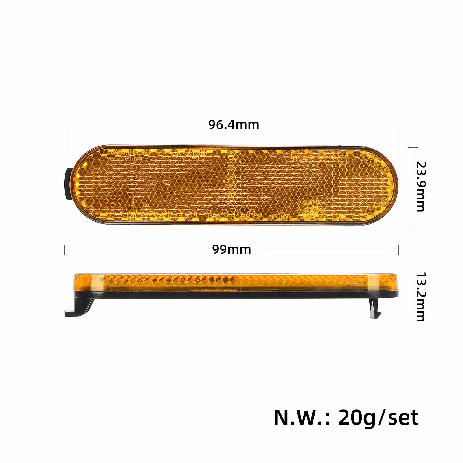 2 pcs jaune réfléchissant blocks pour the rear wheels of Xiaomi 5/5 Pro/5 Max
