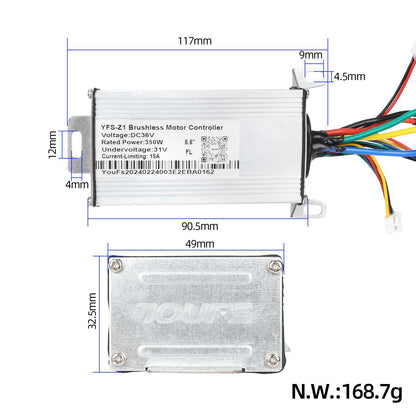 Contrôleur+Circuit board+noir power accélérateur+feu avant+feu arrière+noir power câble pour compatible Xiaomi trottinettes
