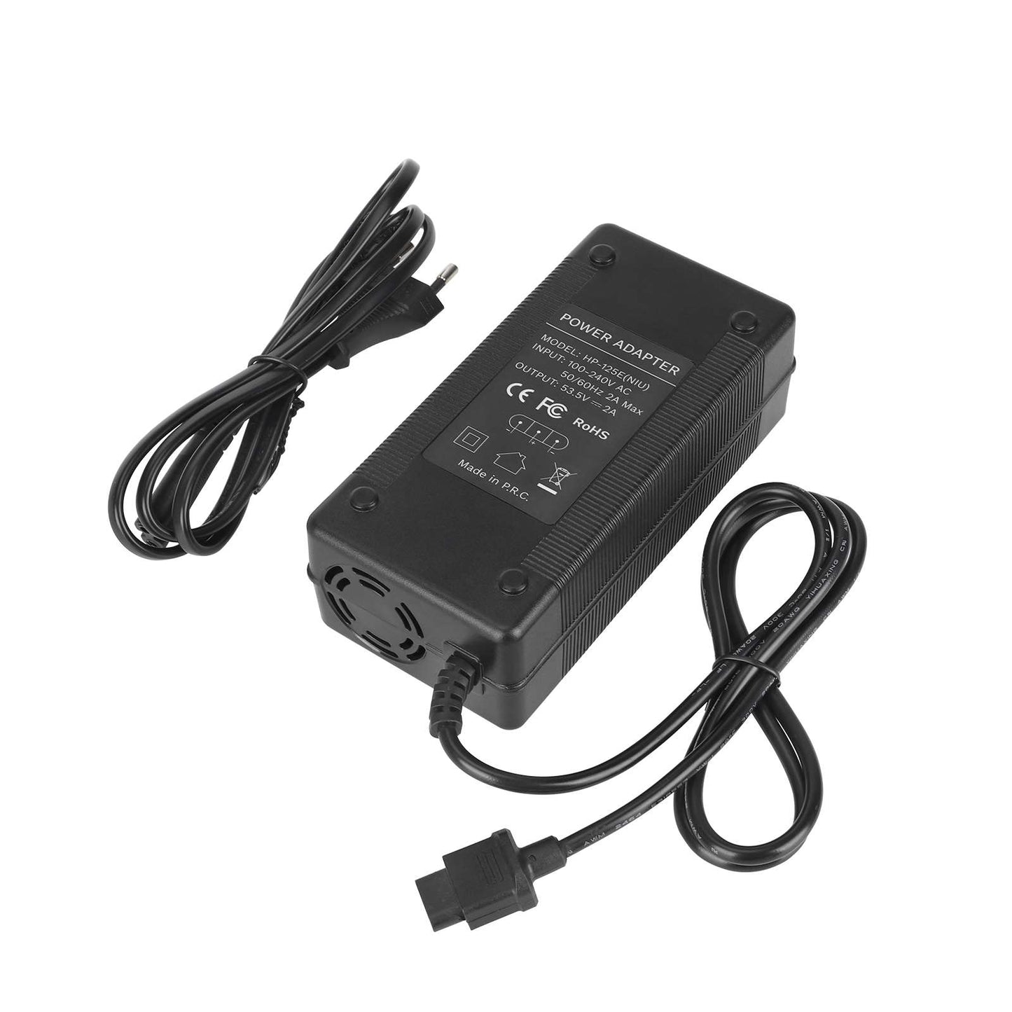 53.5V2A chargeur avec prise EU et fan pour NIU electric trottinette