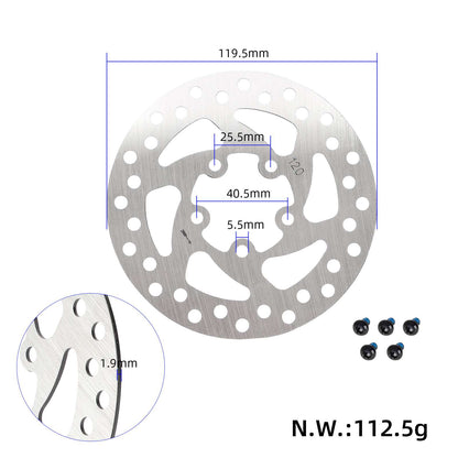 120mm 5-hole disque de frein pour Pro/Pro 2 trottinettes