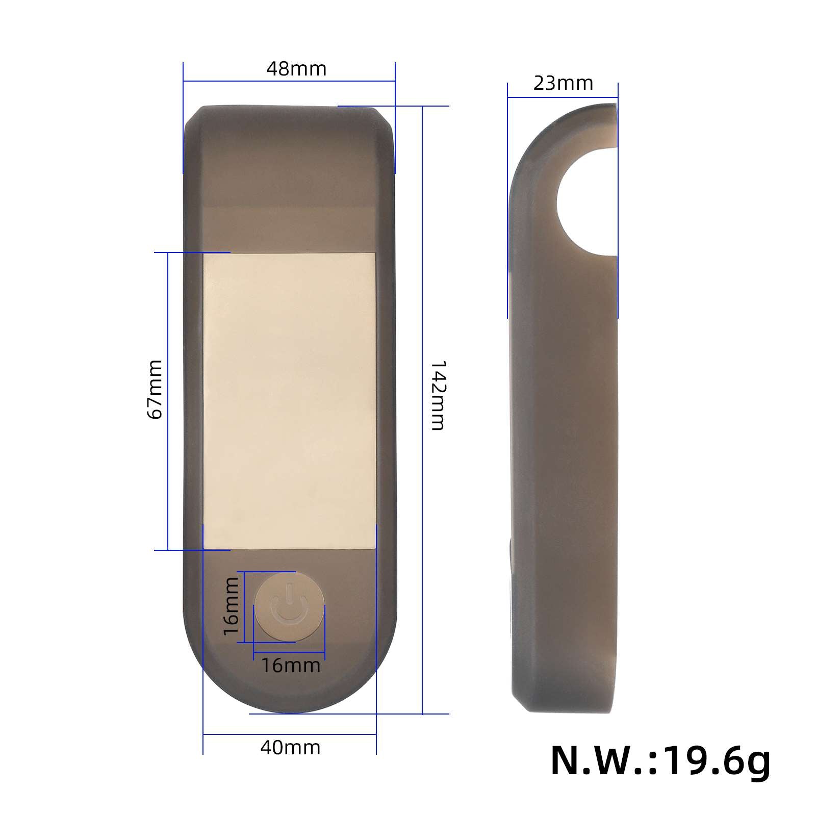 Noir waterproof silicone écran cover pour KuickwheelS1-C/S1-CPro