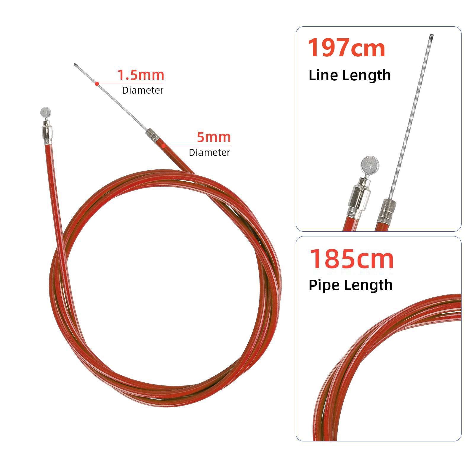 Rouge 197cm brake fil pour Xiaomi Pro Pro2 trottinette
