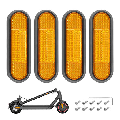 4 pcs reinforced refitting gris decorative shells+jaune catadioptre bars pour MI3 M365 1S Pro Pro2 Lite