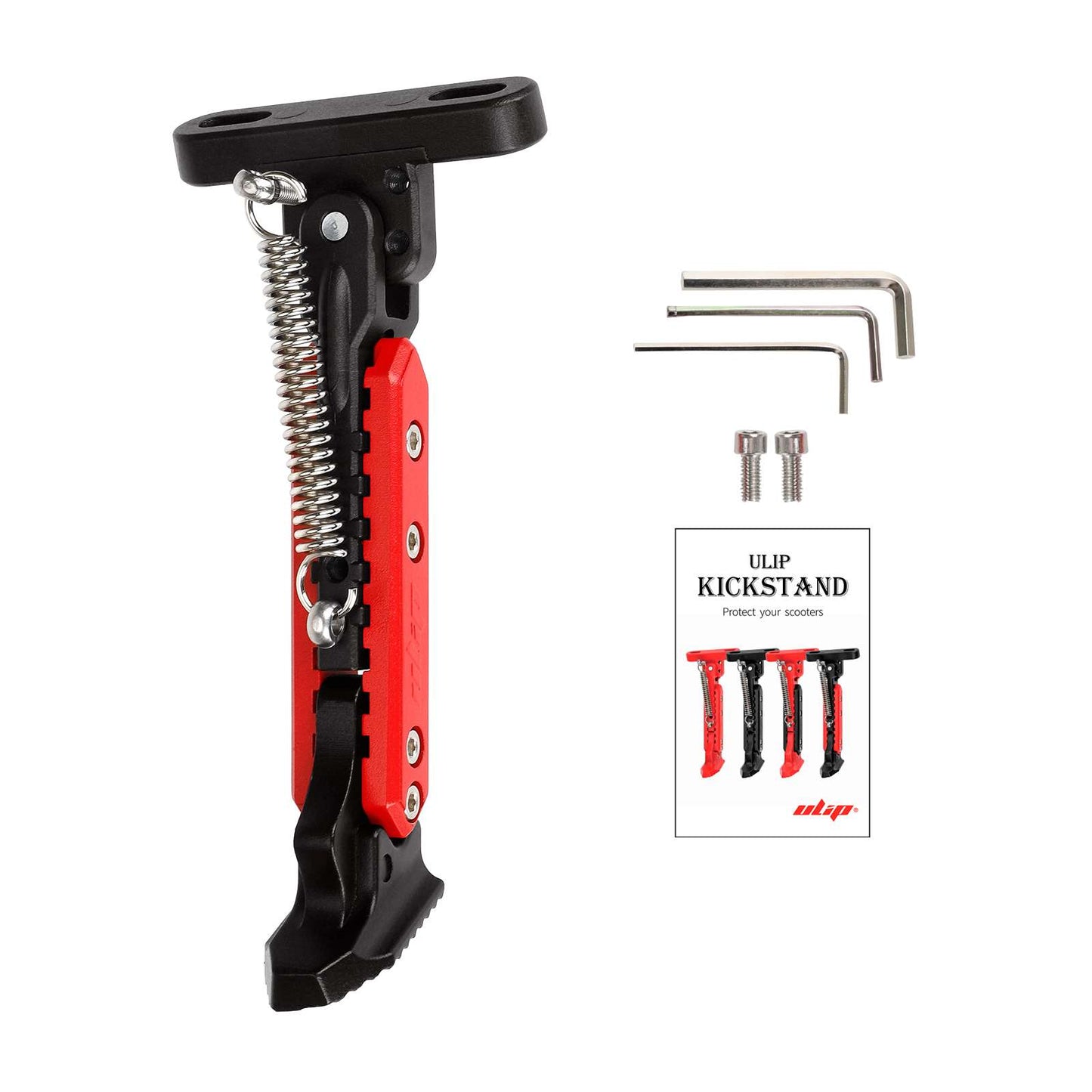 V2 noir et rouge adjustable béquille pour xiaomi trottinettes