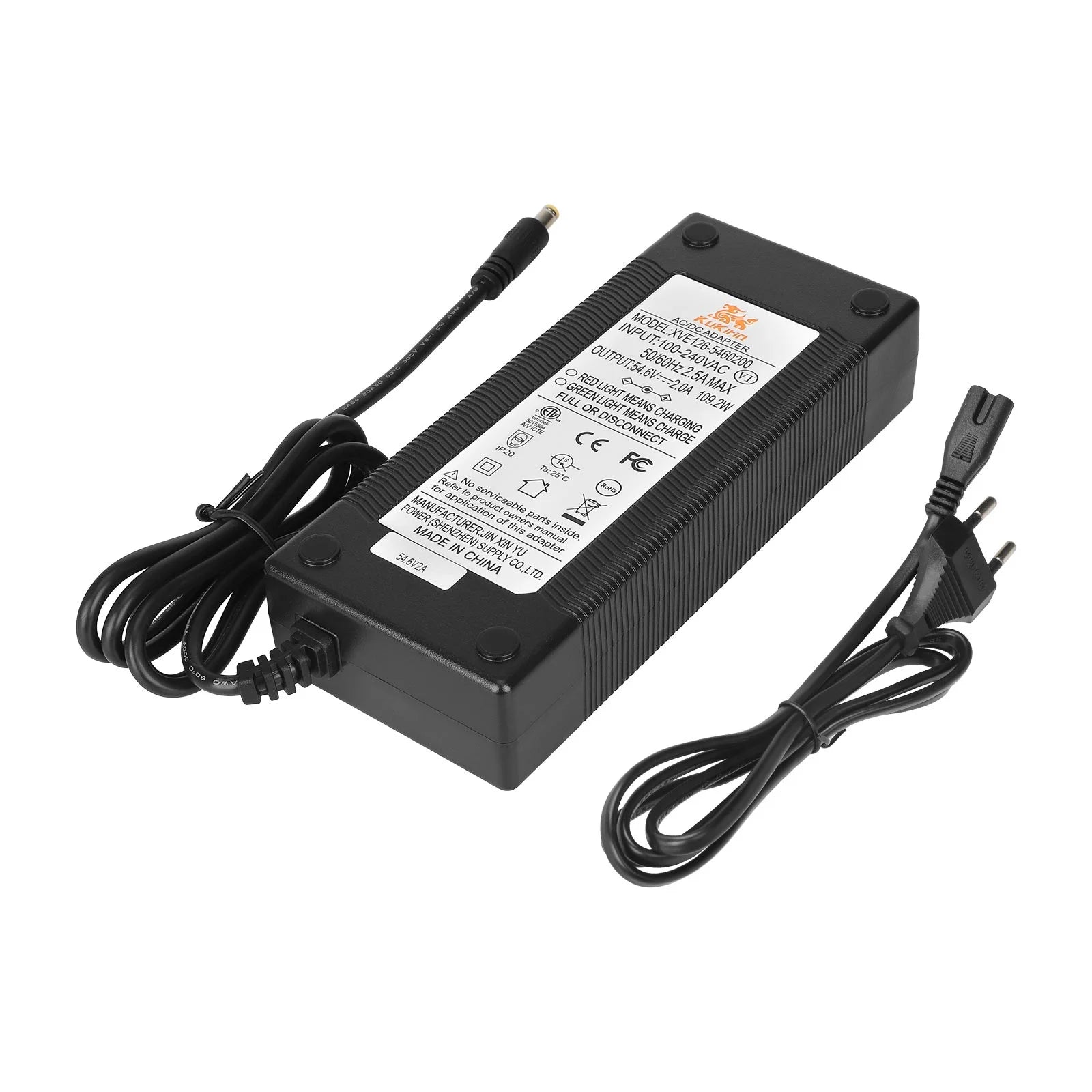 Kukirin G2 original 54.6V2A DC2.1 embout chargeur (European standard)
