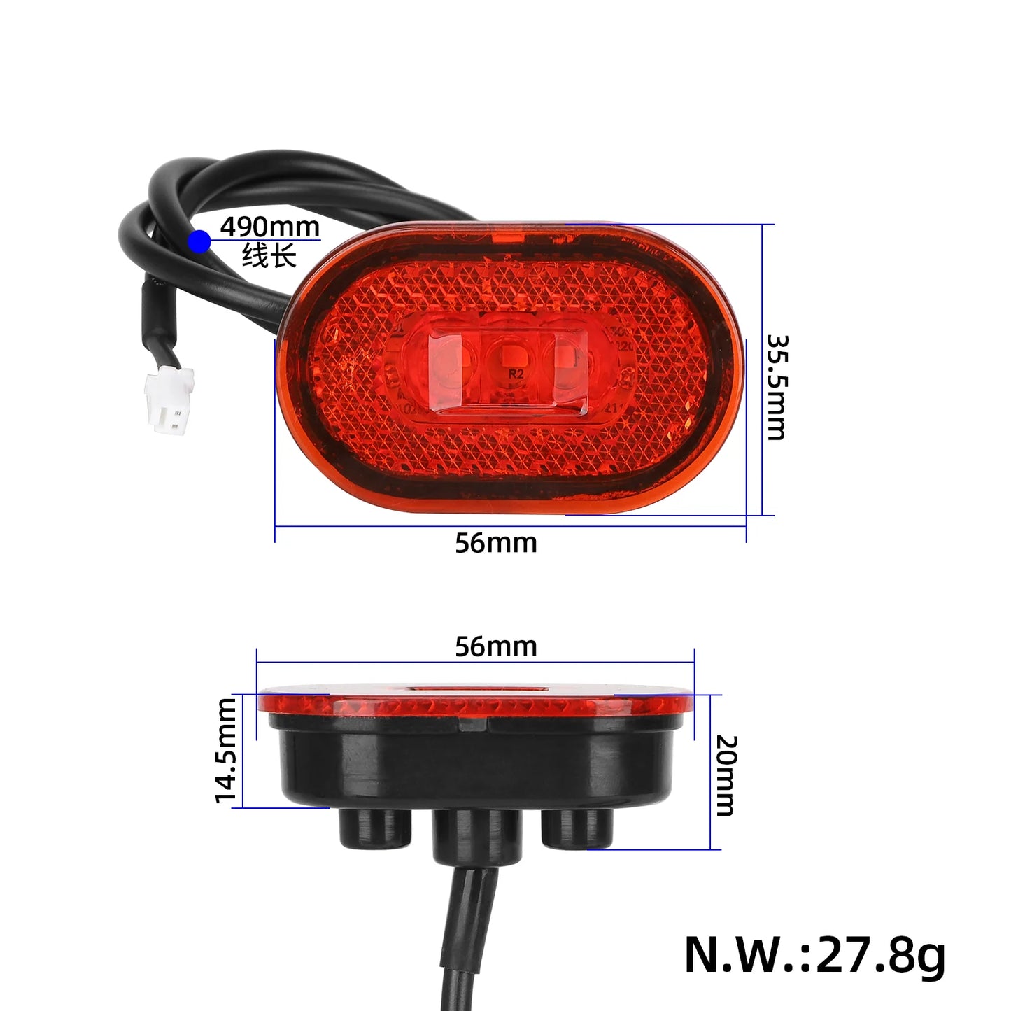Xiaomi Mi 4/4Lite trottinette Rear feu arrière