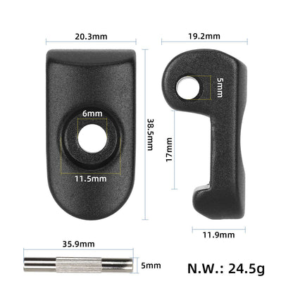 Noir pliable buckle latch et axle pour xiaomi trottinettes