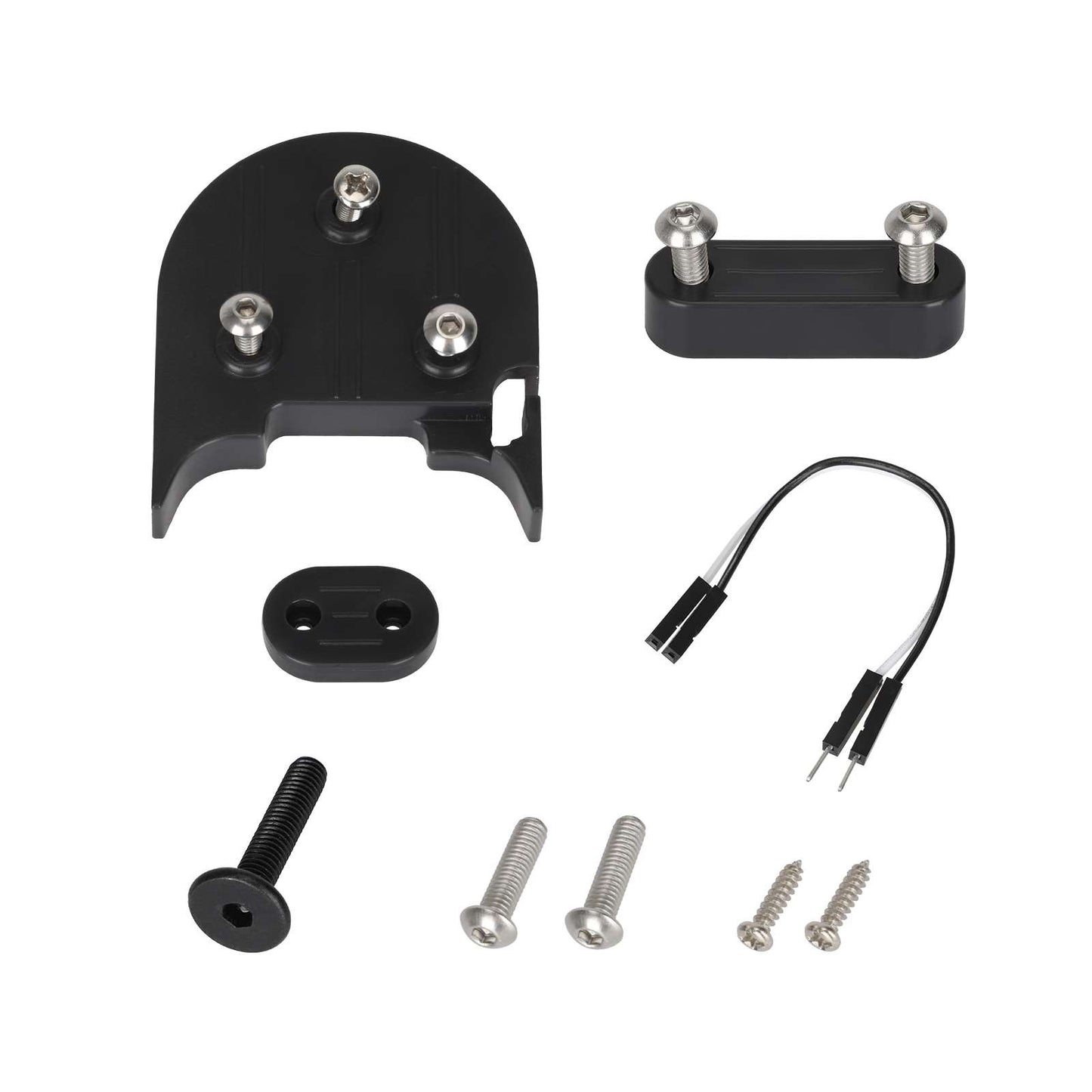 Gris fender booster pad + foot brace pad + feu arrière pad Kit pour refitting M365 to 10 inch