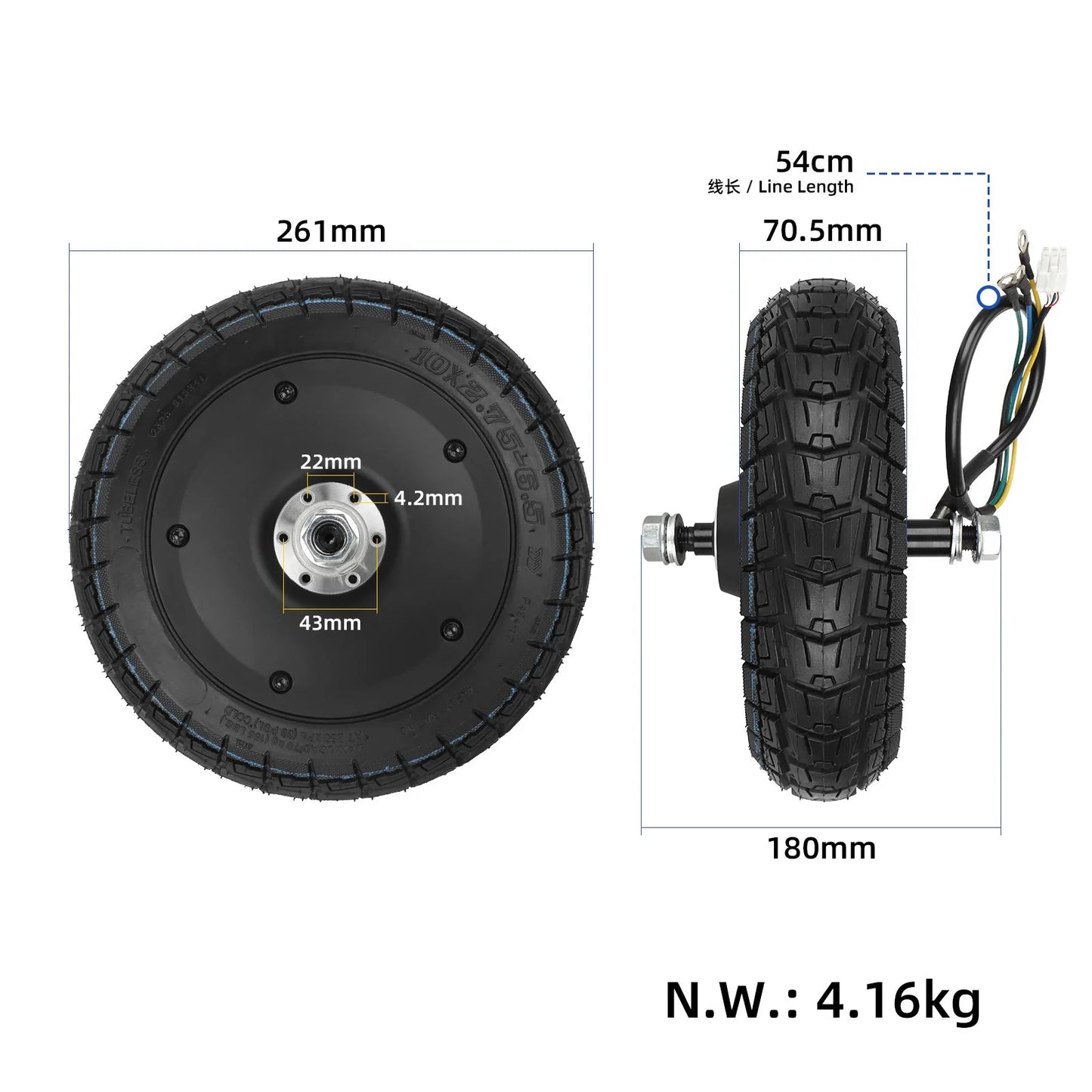 Kukirin G2 Motor avec 10*2.75-6.5 pneu tubeless