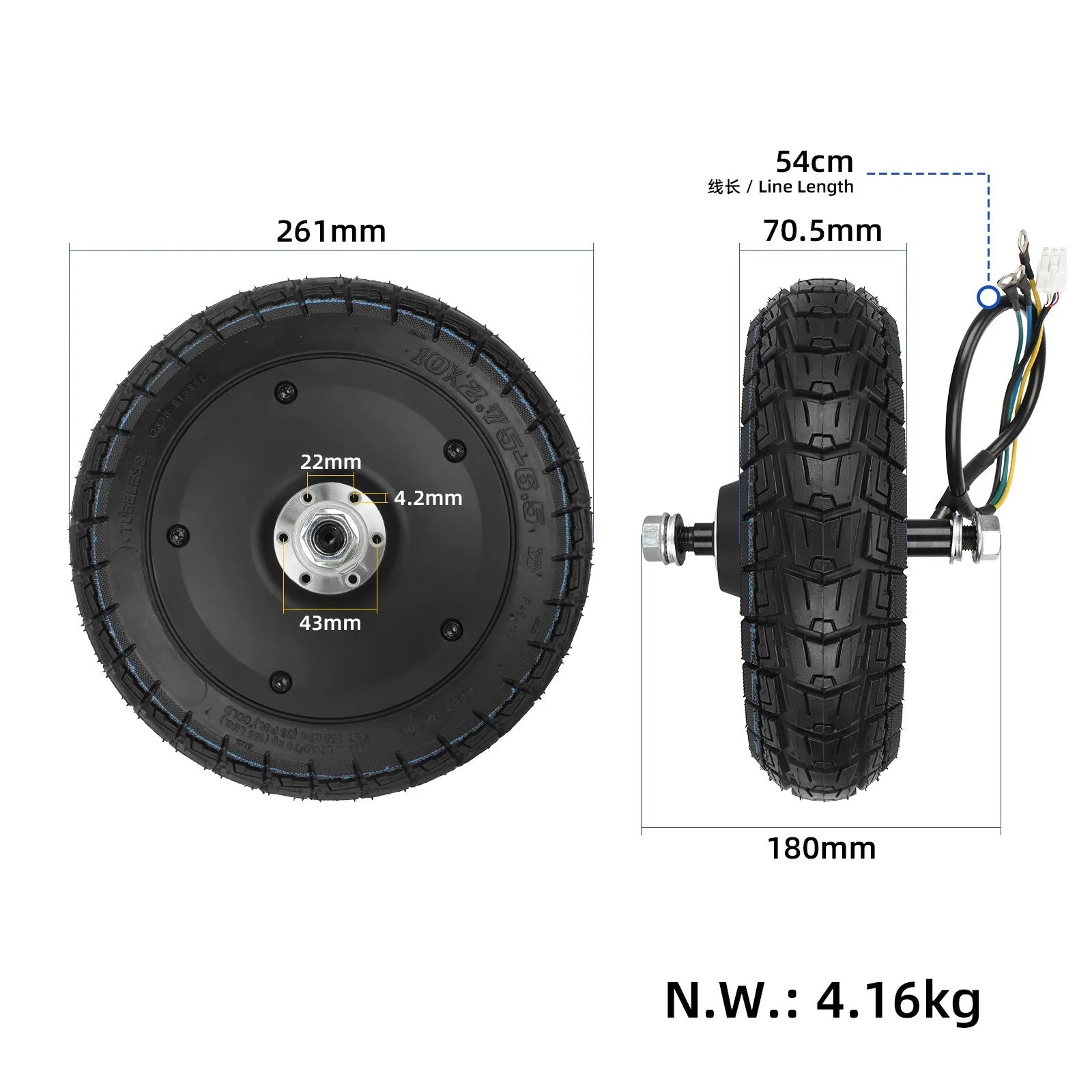 Kukirin G2 Motor avec 10*2.75-6.5 pneu tubeless