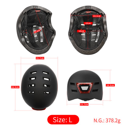 Noir L size casque avec light