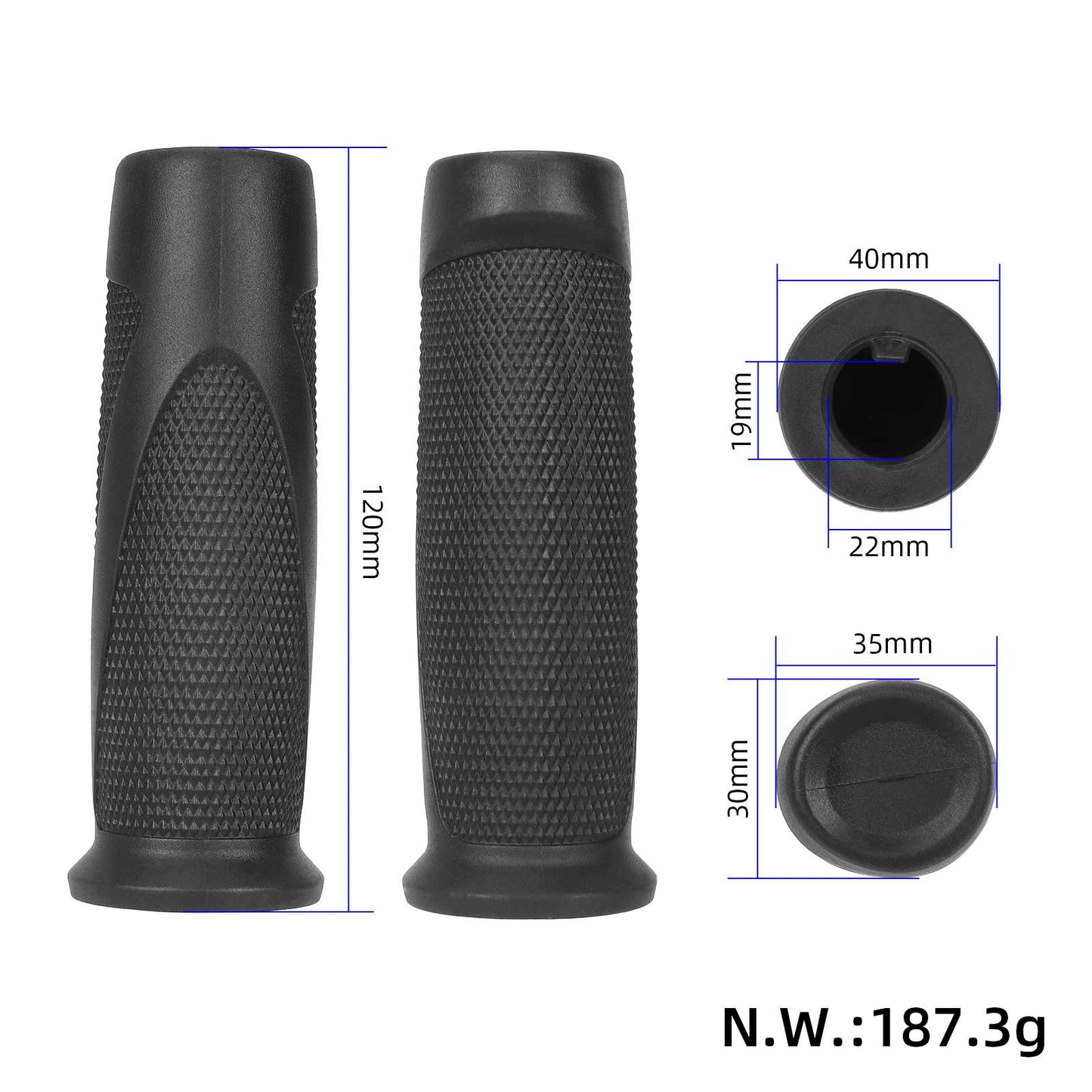 2 pcs noir couvre-poignées pour Ninebot F30/F40 trottinettes