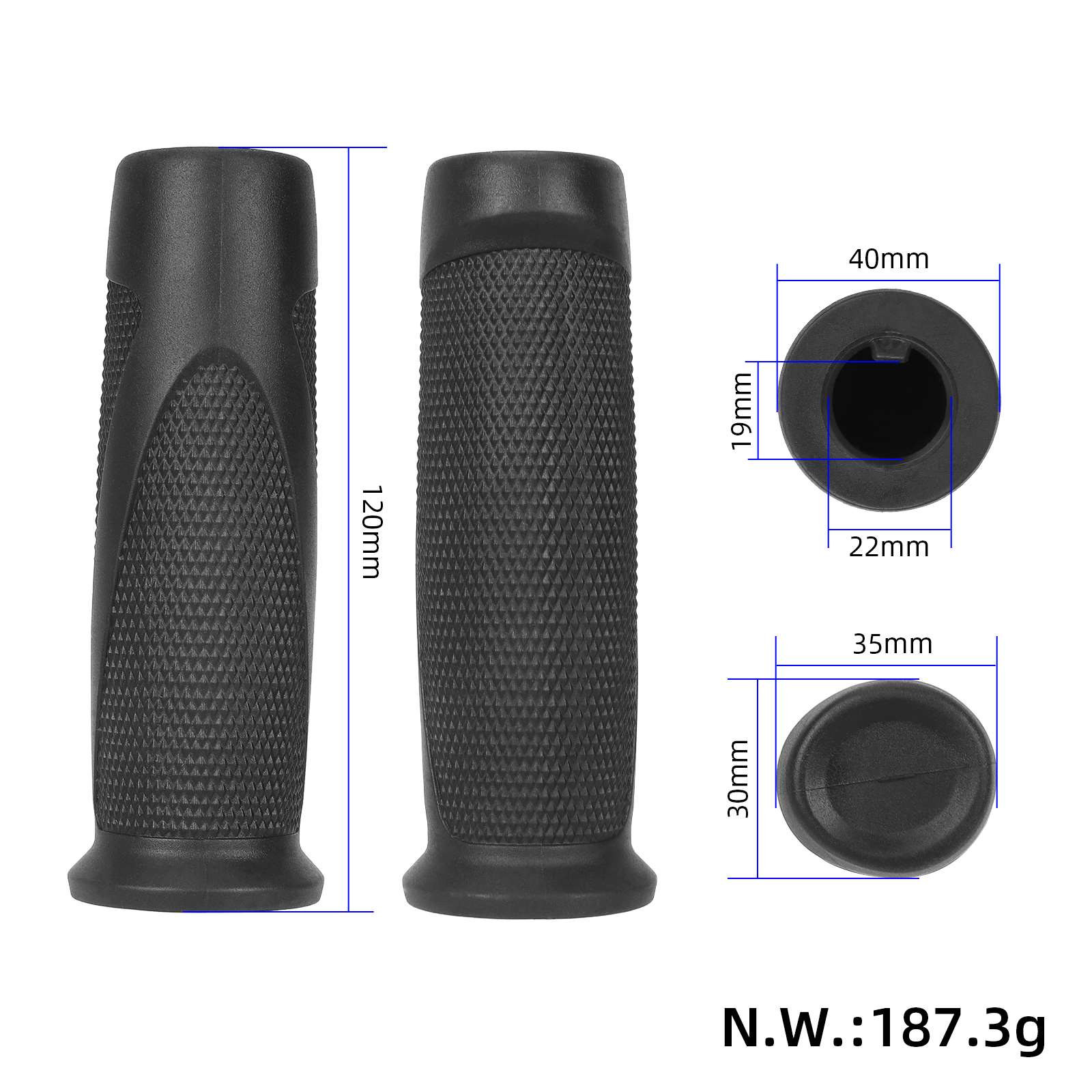 2 pcs noir couvre-poignées pour Ninebot F30/F40 trottinettes