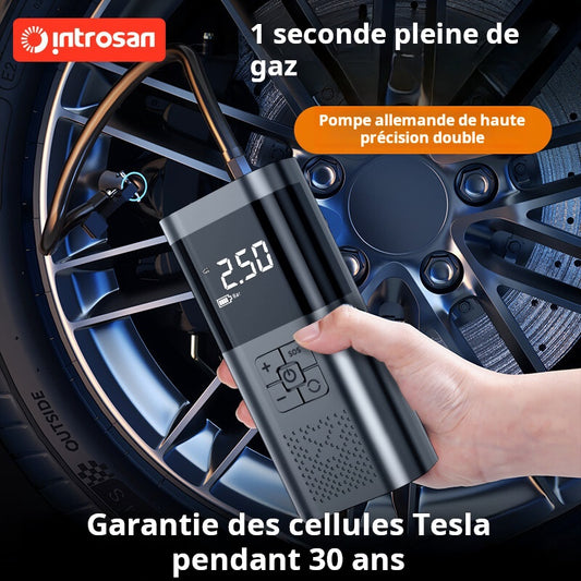 Yingcaixing Pompe de gonflage de Voiture sans Fil Pompe électrique portable pour vélos avec batterie externe pour recharger les téléphones