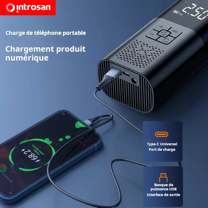 Yingcaixing Pompe de gonflage de Voiture sans Fil Pompe électrique portable pour vélos avec batterie externe pour recharger les téléphones
