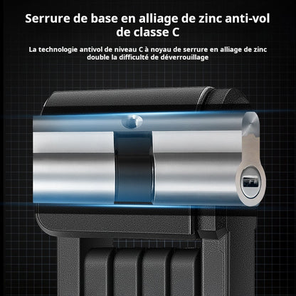 West Rider  serrure antivol pour vélo, serrure à clé, batterie électrique, serrure pliante Portable, classe C, cisaille anti-hydraulique