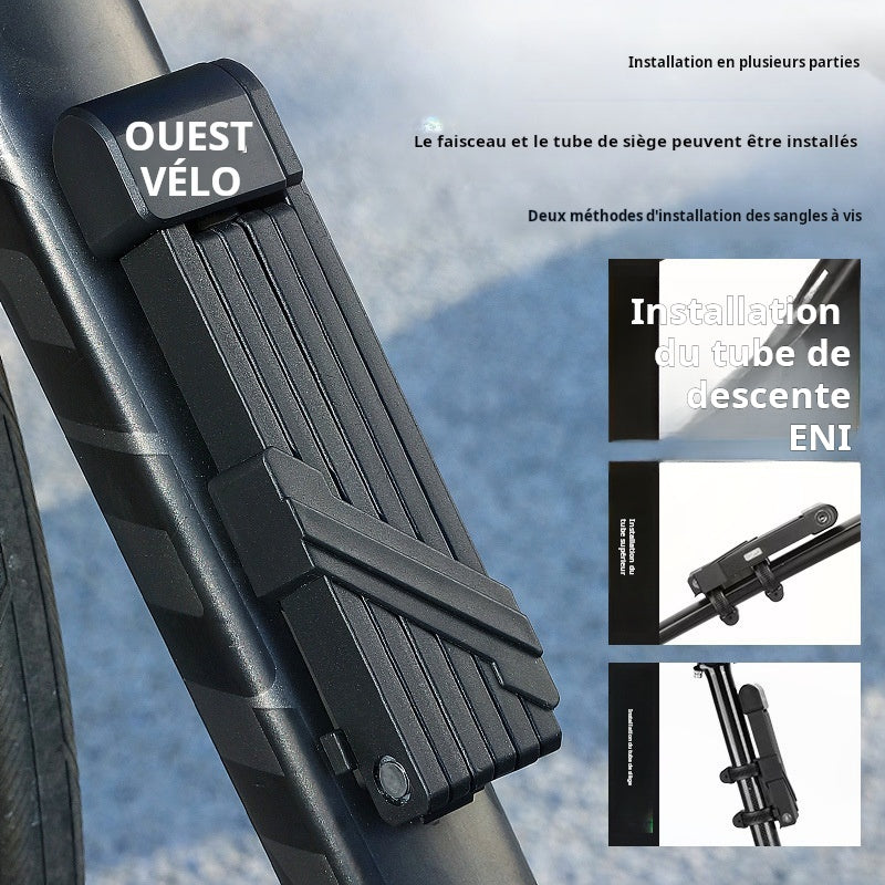 West Rider  serrure antivol pour vélo, serrure à clé, batterie électrique, serrure pliante Portable, classe C, cisaille anti-hydraulique