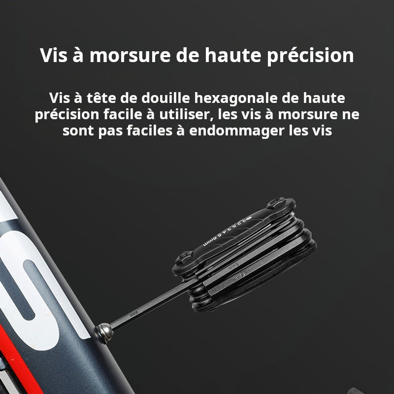 West Rider  outil de réparation de vélo, ensemble d'outils de retrait portables multifonctionnels, accessoires d'équipement de clé Allen