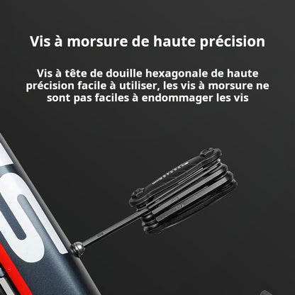 West Rider  outil de réparation de vélo, ensemble d'outils de retrait portables multifonctionnels, accessoires d'équipement de clé Allen