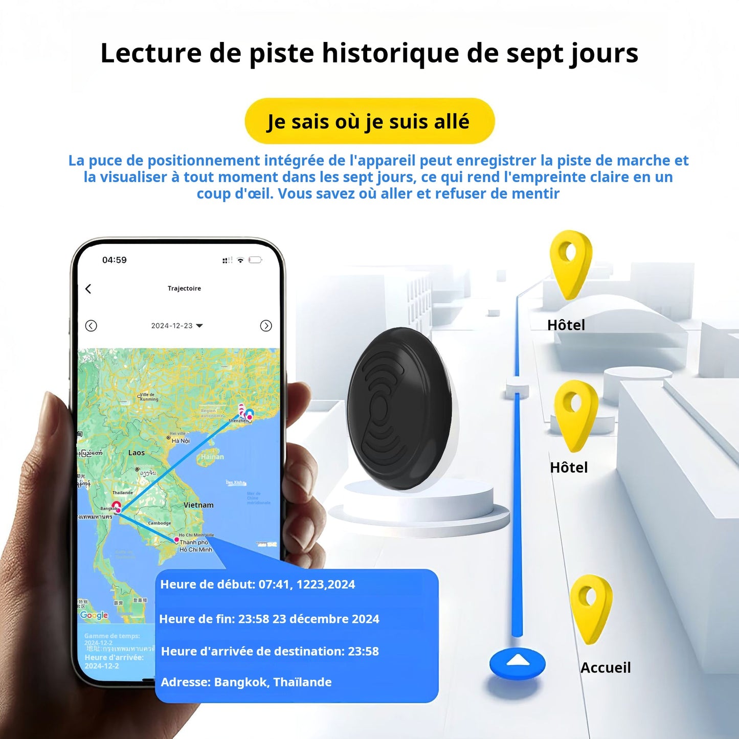 Android HarmonyOS IOS protecteur de trajectoire universel GPS localisateur d'animaux de compagnie, AirTag artefact de suivi