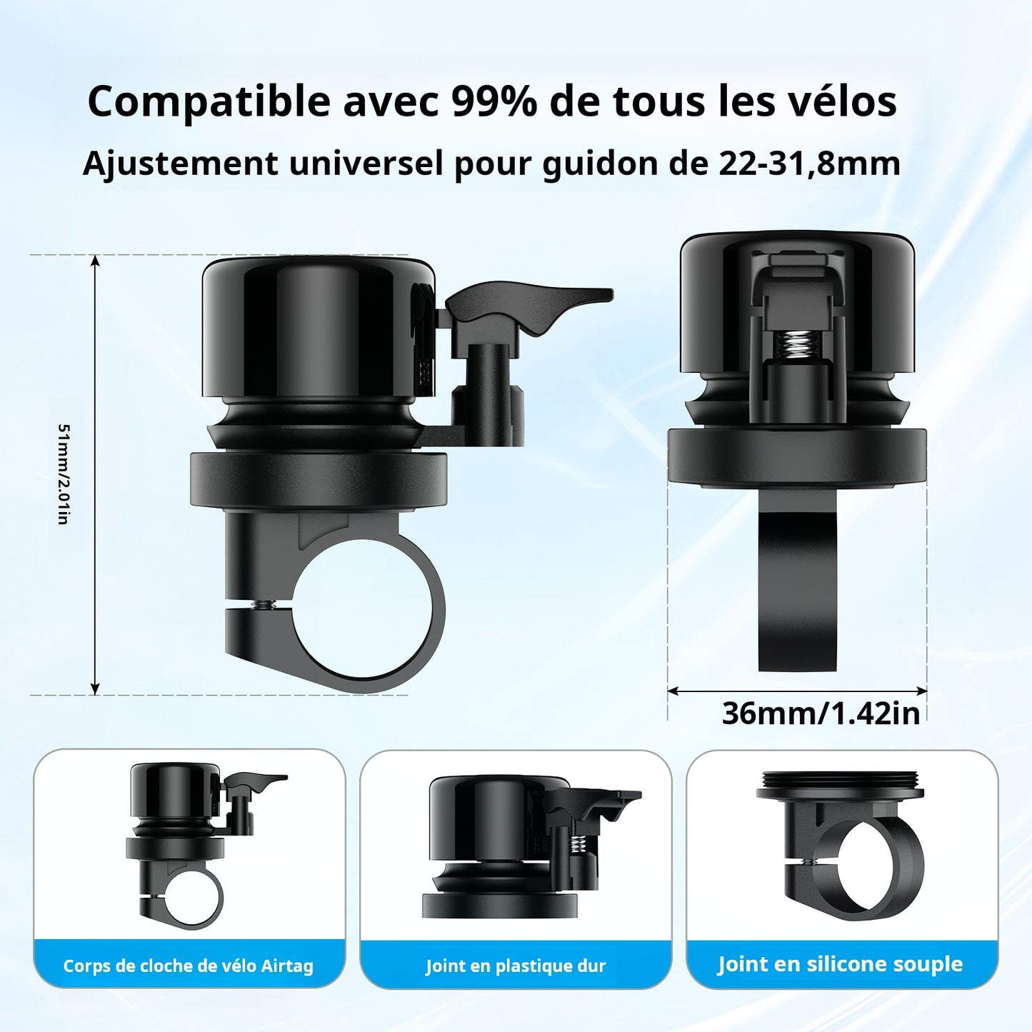 Localisateur dédié Apple anti-artefact de clé de suivi de vélo pour trouver le suivi de vélo