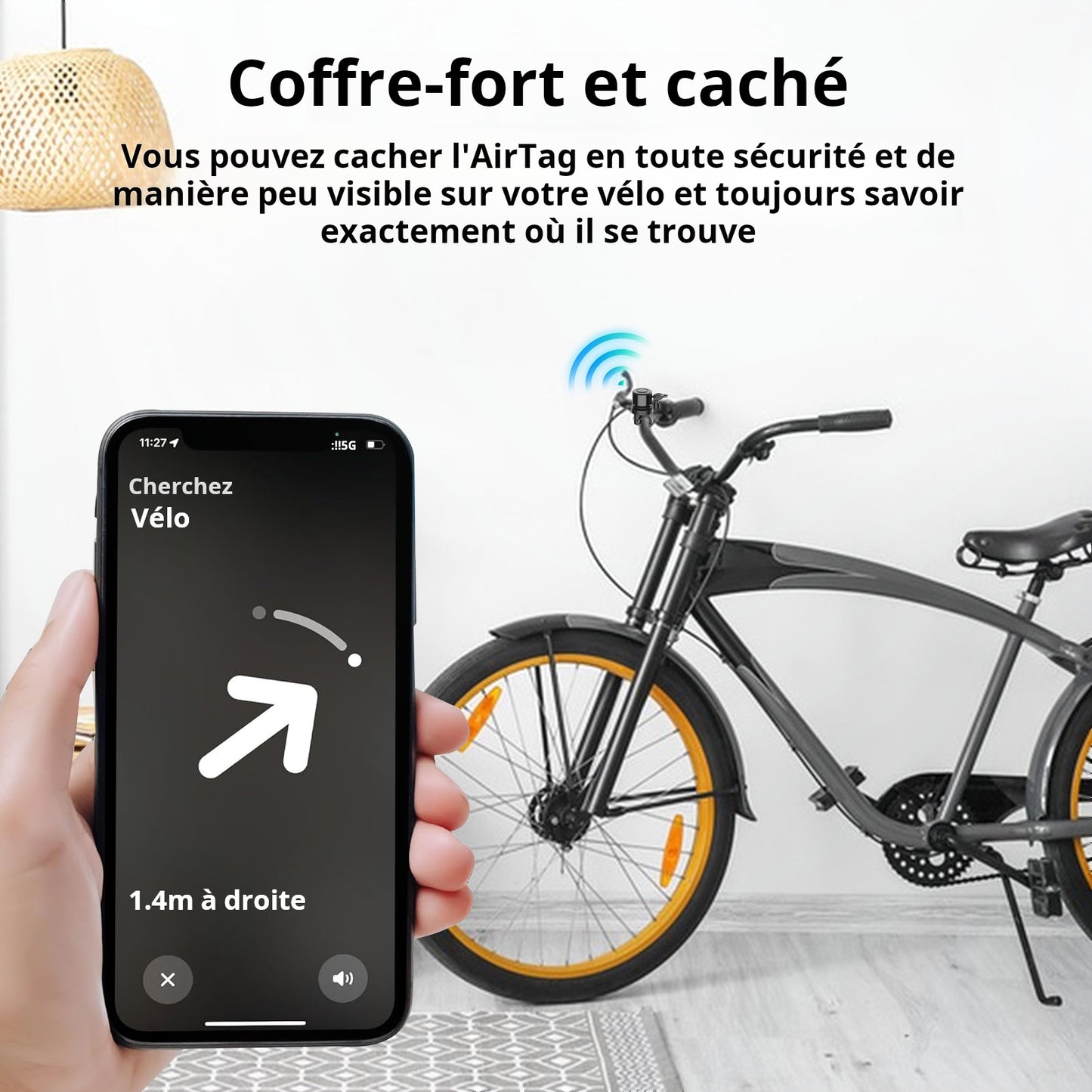 Localisateur dédié Apple anti-artefact de clé de suivi de vélo pour trouver le suivi de vélo