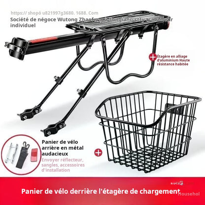 Support arrière de vélo à dégagement rapide, panier de siège arrière de VTT, peut transporter des personnes, porte-bagages, équipement de vélo