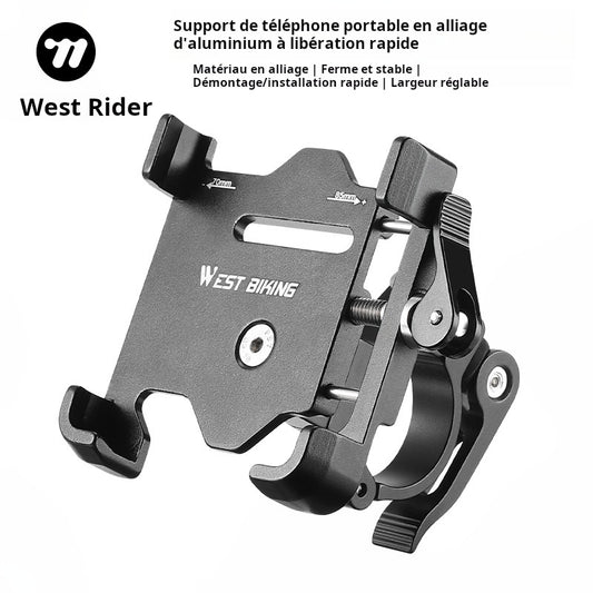 West Rider Bike Support de téléphone portable à dégagement rapide pour vélo de route de montagne, ensemble de bols, support de navigation, guidon, équipement résistant aux chocs