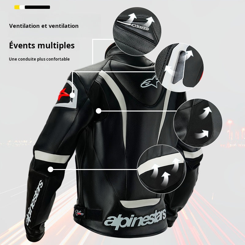 Veste Moto Racing AlpinStyle – Performance & Protection Haut de Gamme