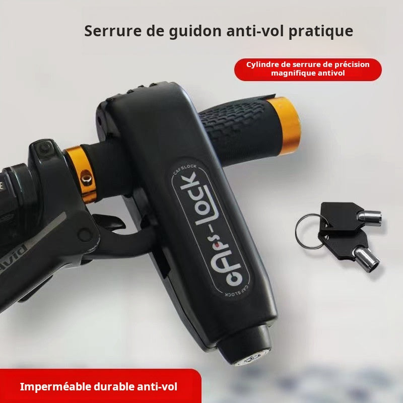 Verrouillage de poignée alarme vélo alliage universel verrouillage de frein  anti-vol