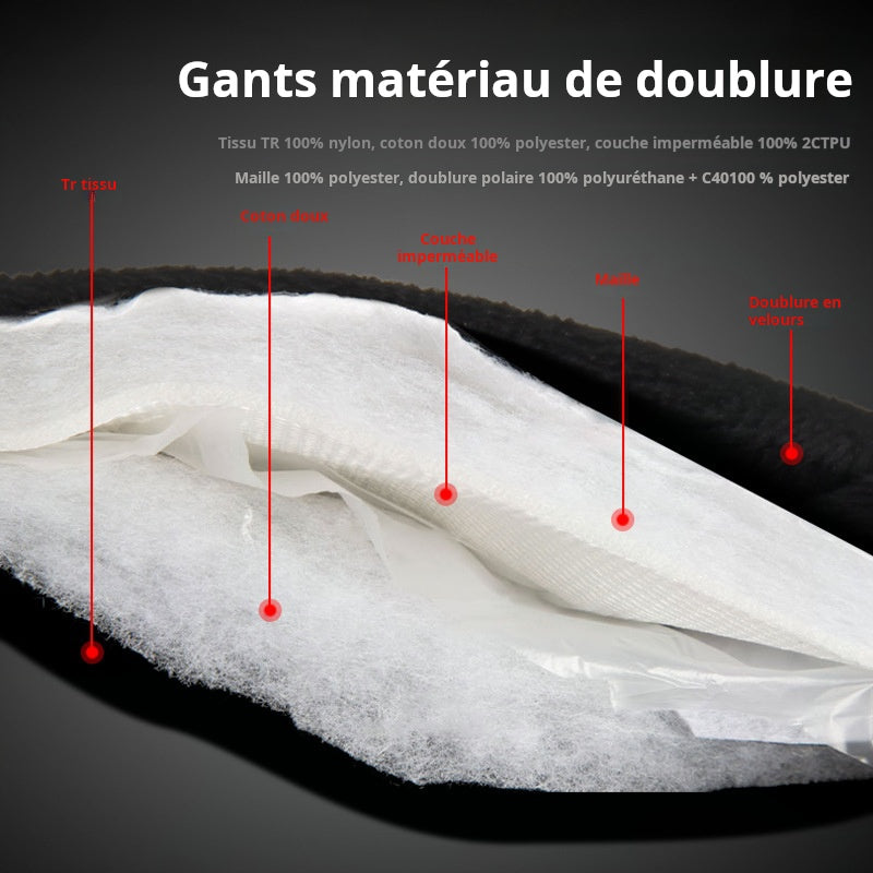 Gants thermiques. Gants de chauds, pour l'hiver imperméable et résistant au froid.