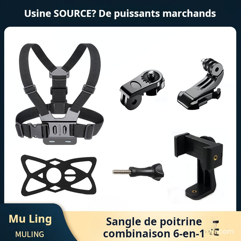 Support de tir sur la poitrine de la caméra d'action GoPro Vista en première personne de tir en direct Support pour téléphone de cyclisme
