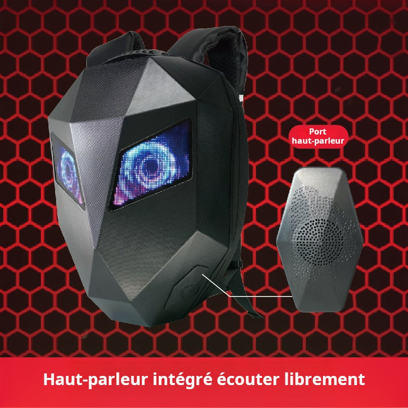 LOY sac audio LED yeux brillants sac à dos intelligent