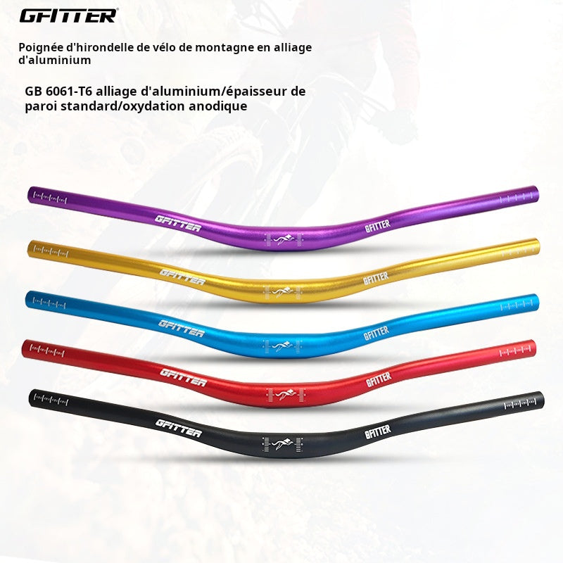 GFITTER Mountain Bike Guidon en aluminium ultraléger 620cm 720cm 780cm